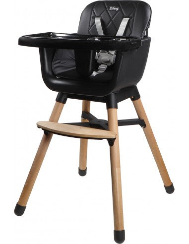 Black wooden high chair online