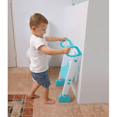 Step-up Toilet Topper (18+Months) - Aqua Blue /White