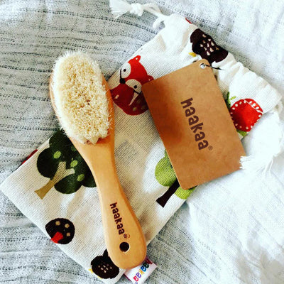 Goat Wool Baby Hair Brush & Comb Set