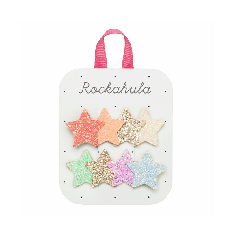 Rockahula - Rainbow Shimmer Star Clips - Swanky Boutique