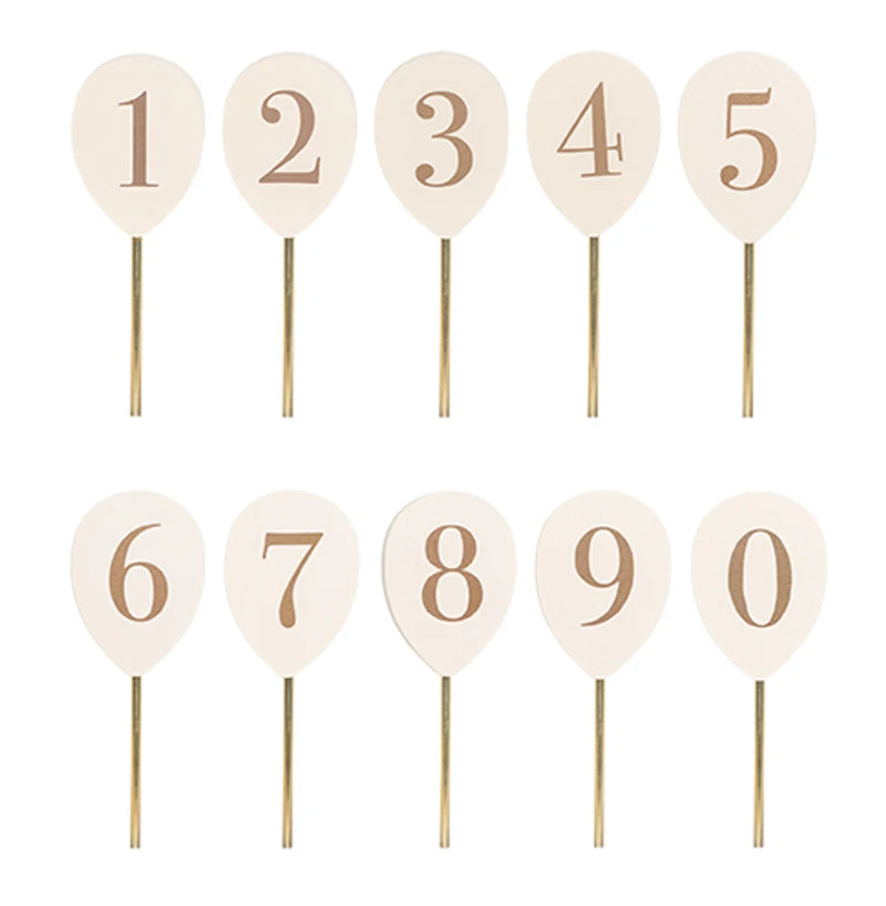 Number Balloons 0-9 For Candle Holders