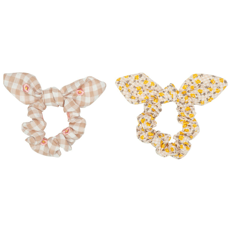 Hair Accessories - Ditsy Bunny Ear Scrunchies