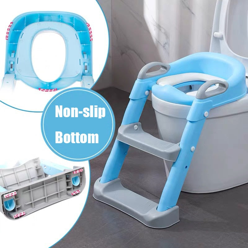 Step-up Toilet Topper (18+Months) - Aqua Blue /White