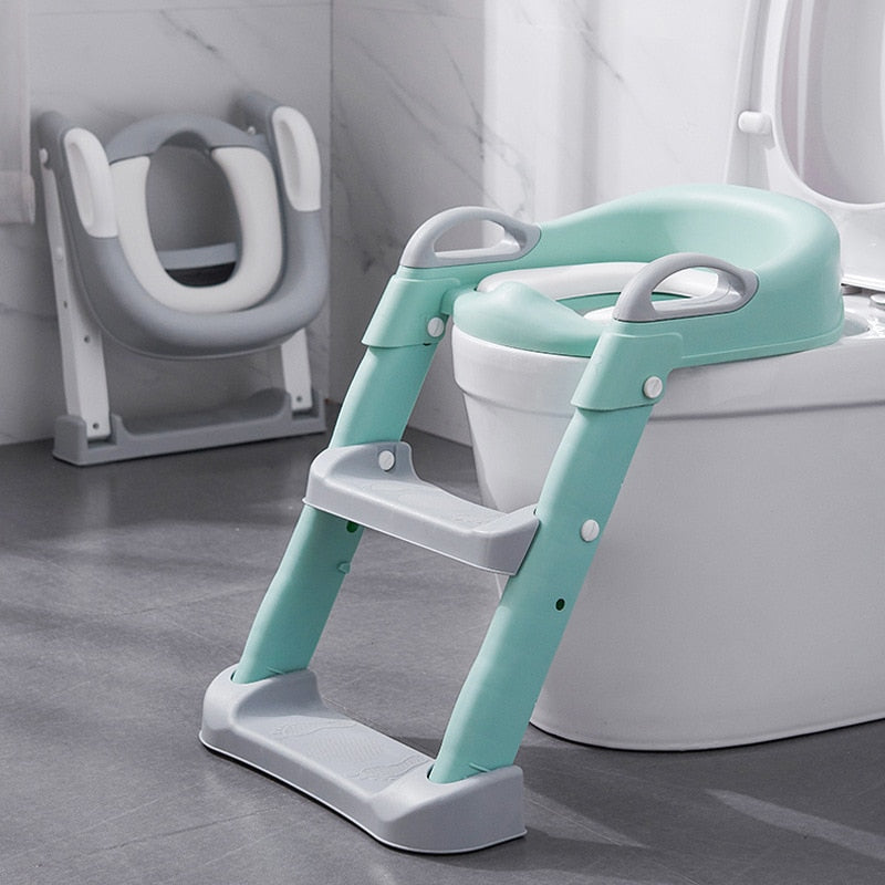 Step-up Toilet Topper (18+Months) - Aqua Blue /White