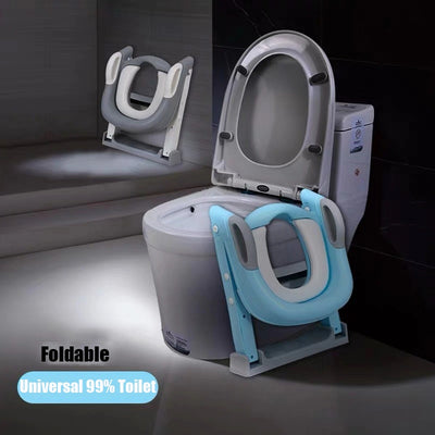 Step-up Toilet Topper (18+Months) - Aqua Blue /White