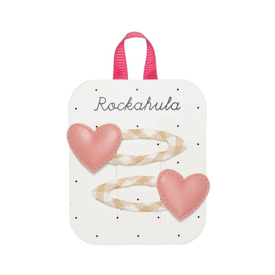 Rockahula - Gingham Heart Clips - Swanky Boutique