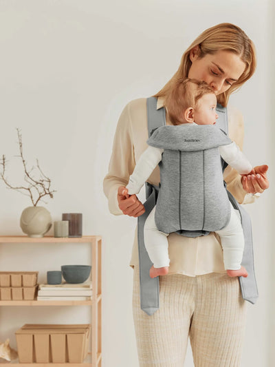 Baby Carrier Mini, 3D Jersey - Light Grey (0-12 Months)