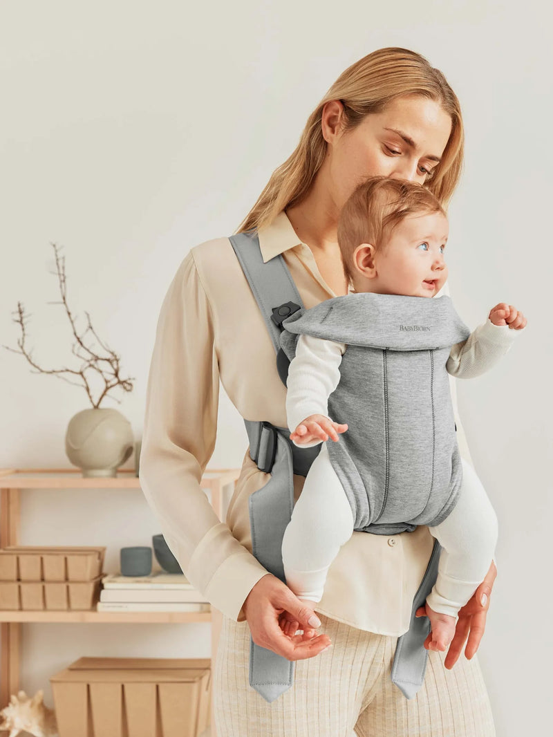 Baby Carrier Mini, 3D Jersey - Light Grey (0-12 Months)