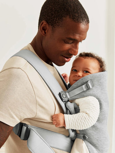 Baby Carrier Mini, 3D Jersey - Light Grey (0-12 Months)