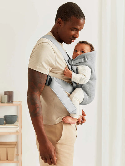 Baby Carrier Mini, 3D Jersey - Light Grey (0-12 Months)