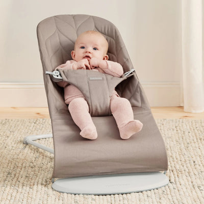 BabyBjorn Bouncer Bliss Woven Petal Quilt Sand Grey - Swanky Boutique