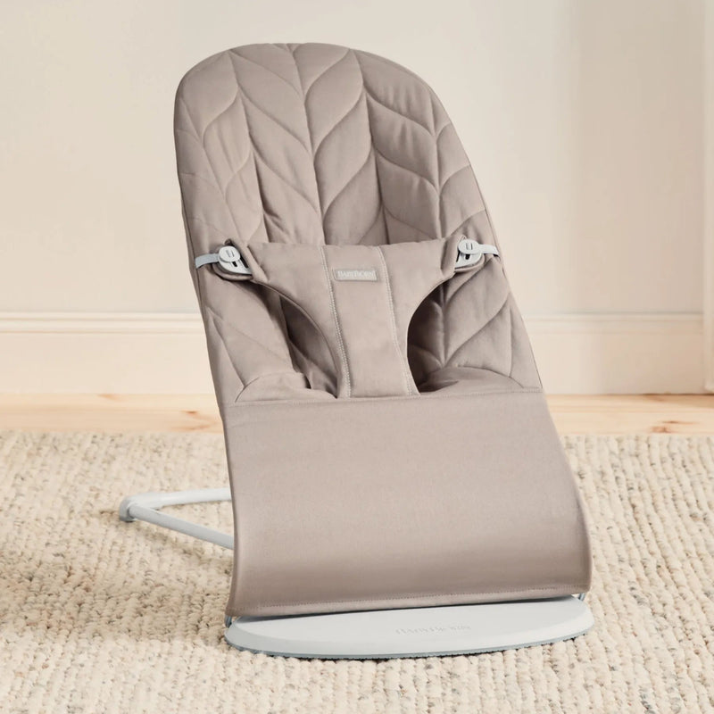 BabyBjorn Bouncer Bliss Woven Petal Quilt Sand Grey - Swanky Boutique