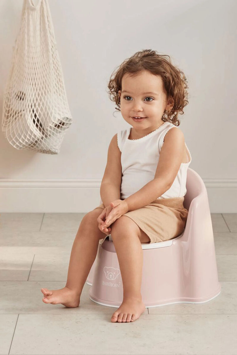 BabyBjorn Potty Chair Powder Pink White - Swanky Boutique