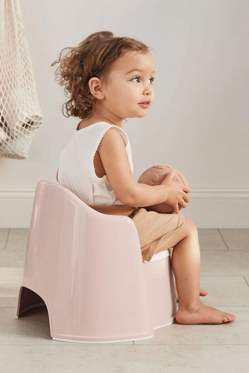 BabyBjorn Potty Chair Powder Pink White - Swanky Boutique