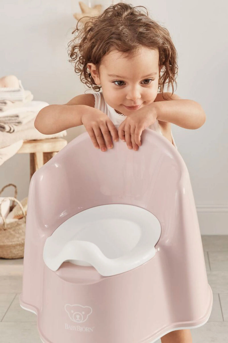 BabyBjorn Potty Chair Powder Pink White - Swanky Boutique