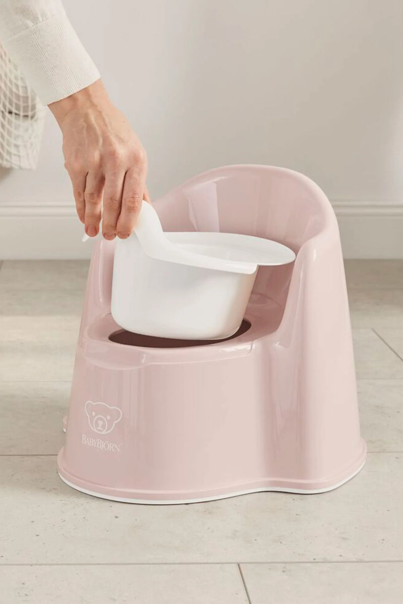 BabyBjorn Potty Chair Powder Pink White - Swanky Boutique