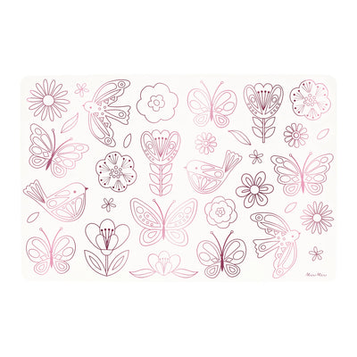 Colouring Placemats - Butterflies & Flower- swanky boutique malta 