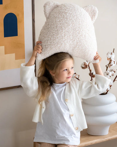 wigiwama - Cream White Bear Cushion - Swanky Boutique