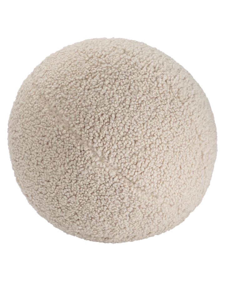 Ball Cushion, Teddy Fabric - Biscuit Beige – Swanky Boutique