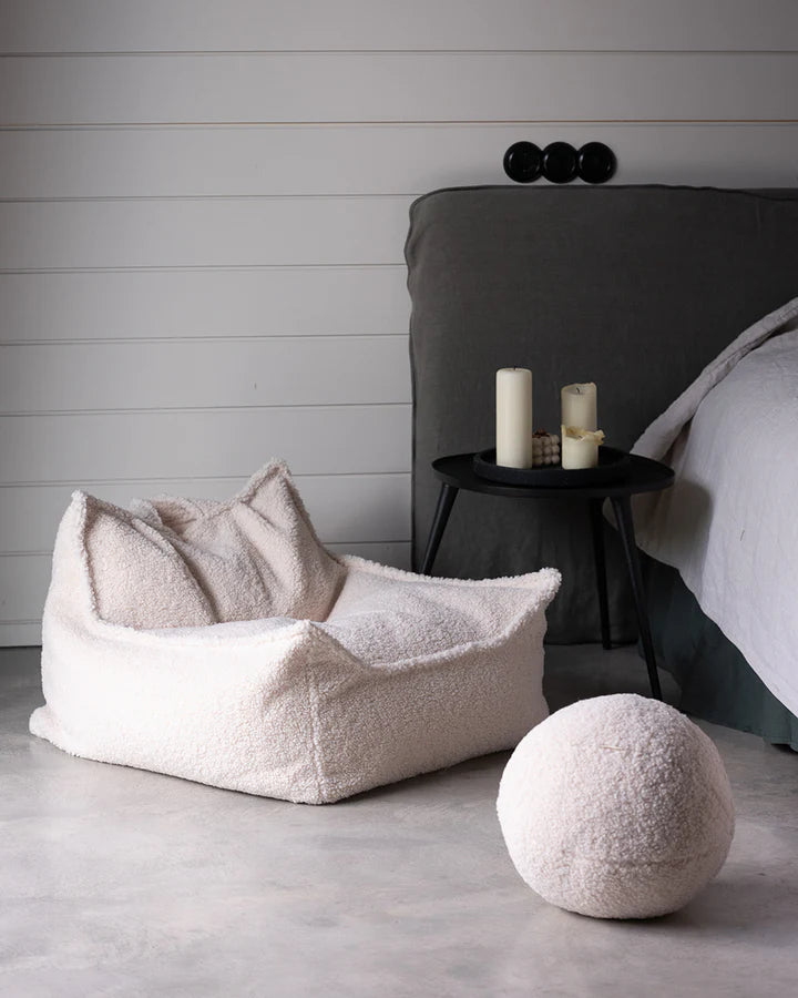 Wigiwama - Cream White Ball Cushion - Swanky Boutique