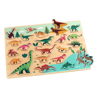 Puzzle, Wooden 22 Pieces - Dino (2+ Years)