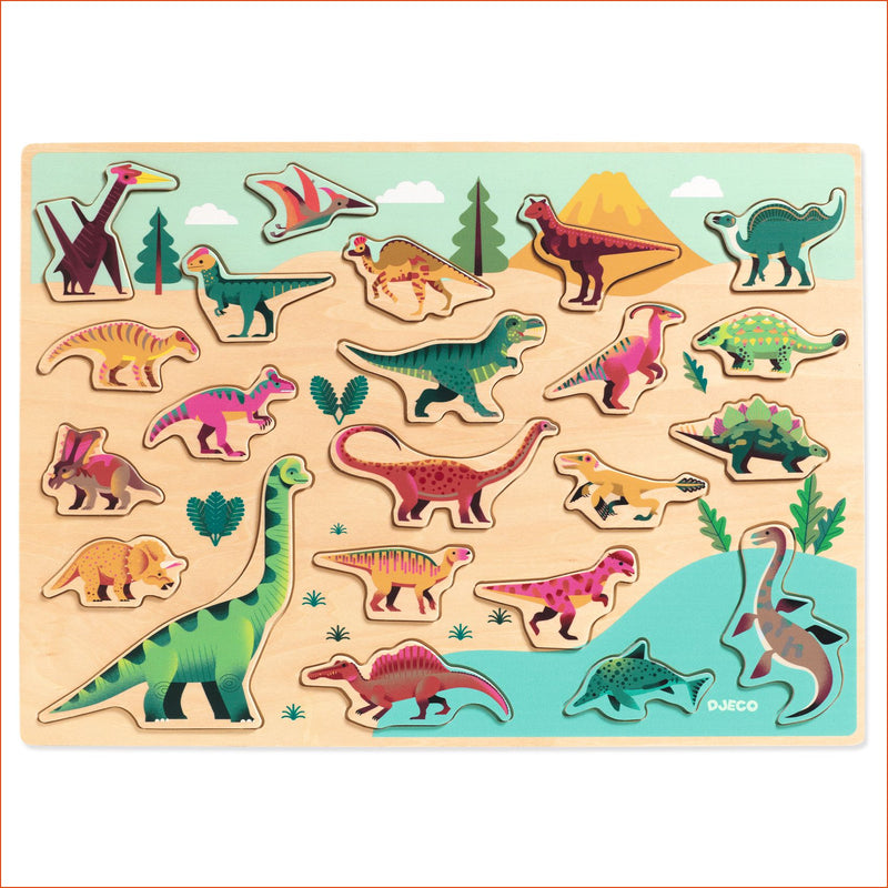 Djeco - wooden dino puzzle - Swanky Boutique