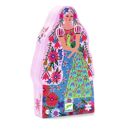 Djeco - Jigsaw Puzzle The princess & Her Peacock - Swanky Boutique