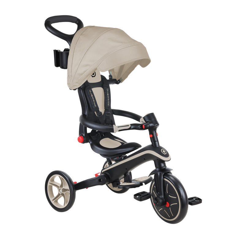 Globber Explorer Trike Foldable Taupe - Swanky Boutique 