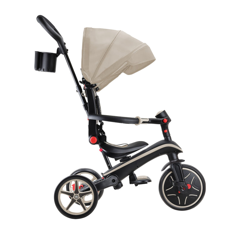 Globber Explorer Trike Foldable Taupe - Swanky Boutique 