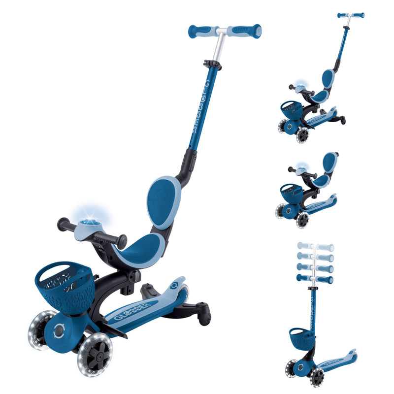 Globber Scooter GO.UP Baby LED Lights 360 - Petrol Blue - Swanky Boutique