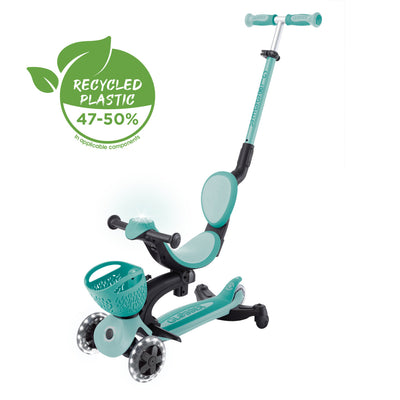 Globber Scooter GO.UP Baby LED Lights 360 - Sage/ Olive - Swanky Boutique