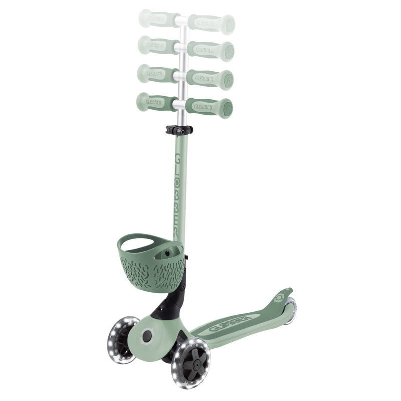 Globber Scooter GO.UP Baby LED Lights 360 - Sage/ Olive - Swanky Boutique