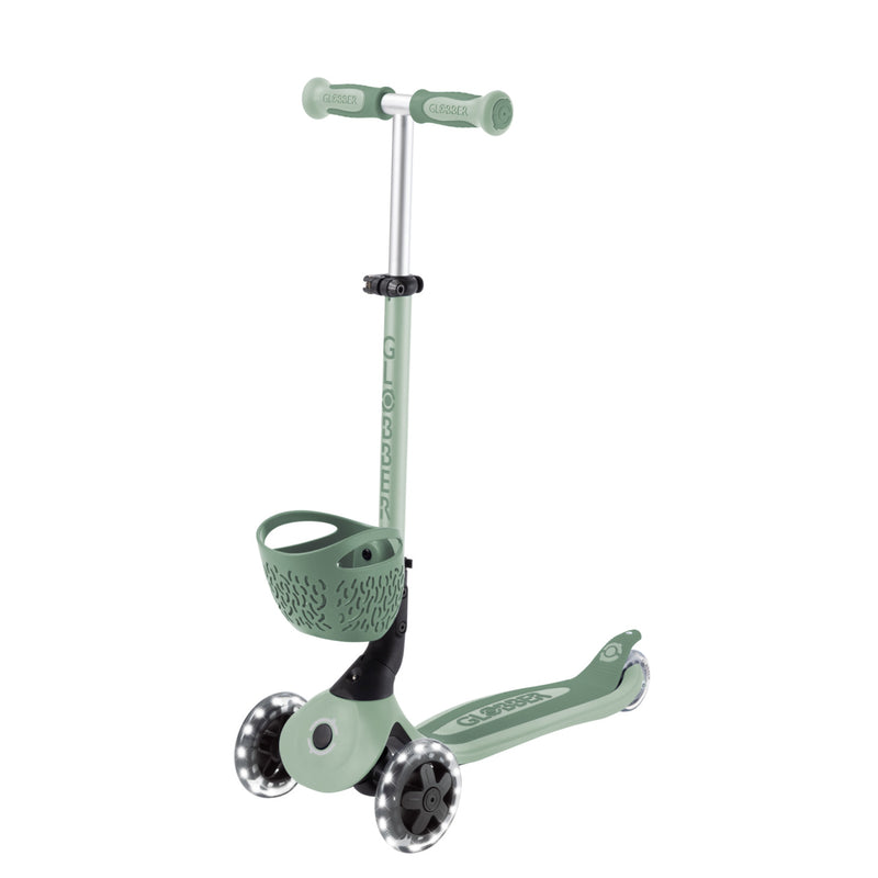 Globber Scooter GO.UP Baby LED Lights 360 - Sage/ Olive - Swanky Boutique