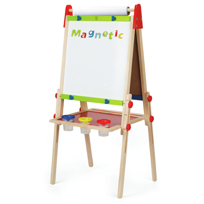 All-in-1 Easel - Height Adjustable White & Black Board (Incl. Extras)