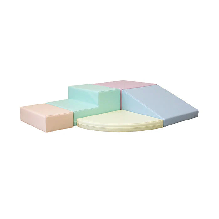 Soft Play Foam Block Set, Corner Climber - Light Pastel (9+ Months)