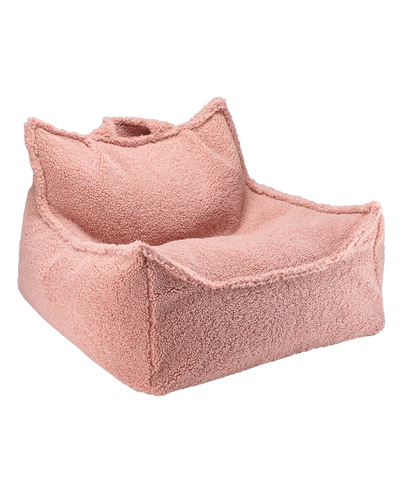 Beanbag Chair, Teddy Fabric - Guava Pink