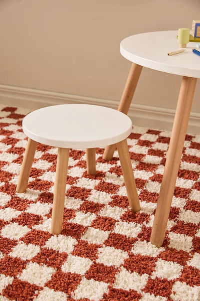 Kid's Concept Stool and table set white - Swanky Boutique