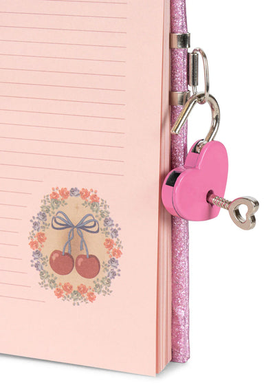 Konges Sloejd My Little Diary - Cherry Glitter - Swanky Boutique