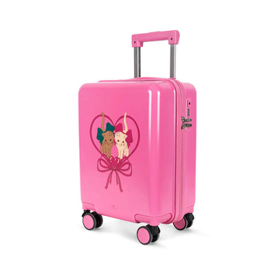 Konges Sloejd Travel Suitcase Bow Kitty Pink  - Swanky Boutique