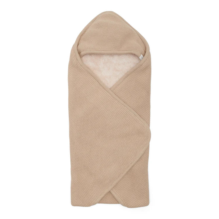 Little Dutch | Knitted wrap blanket Beige | Swanky Boutique