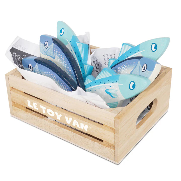 Le Toy Van Market Fish Wooden Play Food Crate - Swanky Boutique