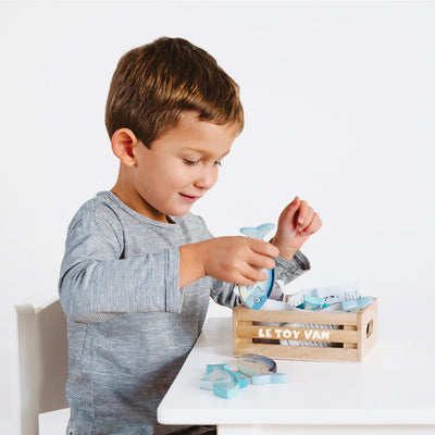 Le Toy Van Market Fish Wooden Play Food Crate - Swanky Boutique