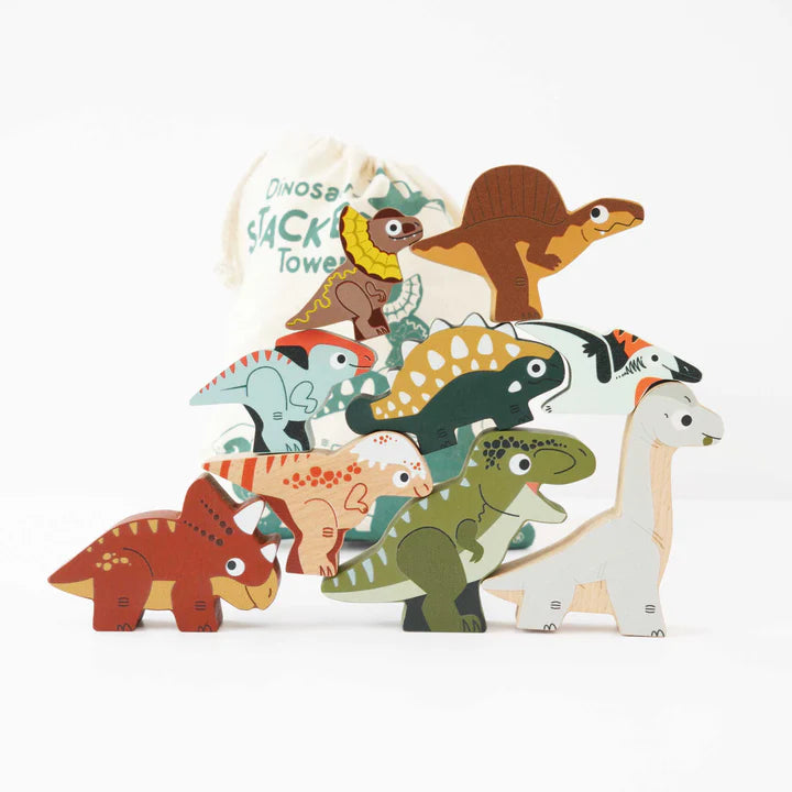 Le Toy Van Jurassic Stacking Dinosaurs & Bag - Swanky Boutique 