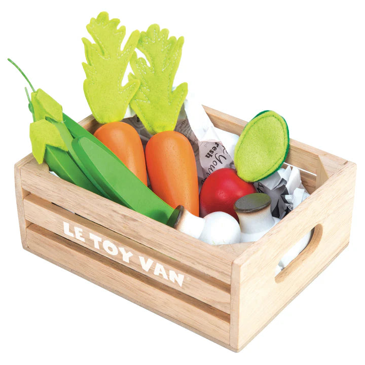 Le Toy Van Harvest Vegetables Wooden Food Crate - Swanky Boutique