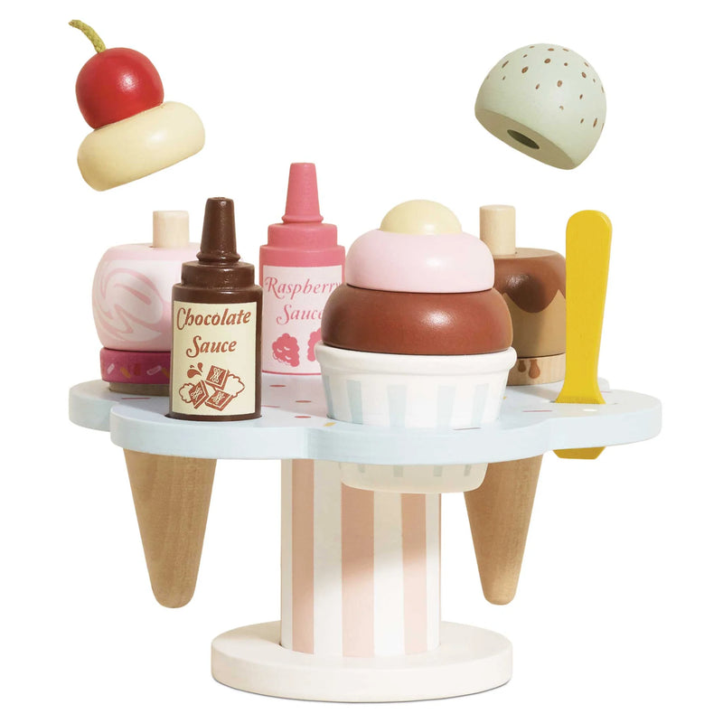 Le Toy Van Wooden Ice Cream Stand & Toppings - Swanky Boutique