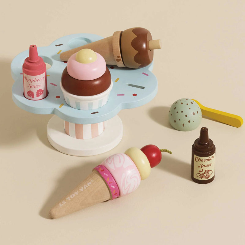 Le Toy Van Wooden Ice Cream Stand & Toppings - Swanky Boutique