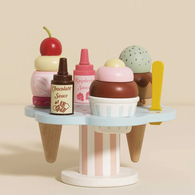 Le Toy Van Wooden Ice Cream Stand & Toppings - Swanky Boutique