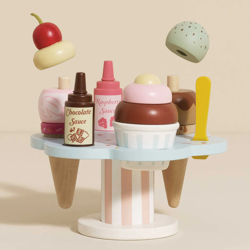 Le Toy Van Wooden Ice Cream Stand & Toppings - Swanky Boutique