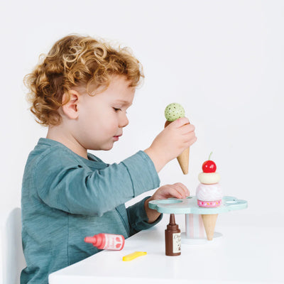 Le Toy Van Wooden Ice Cream Stand & Toppings - Swanky Boutique