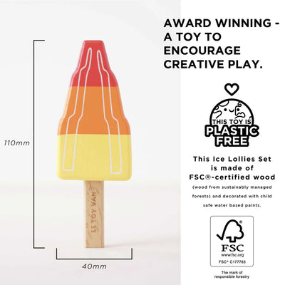 Le Toy Van Wooden Ice Lollies Popsicles - Swanky Boutique